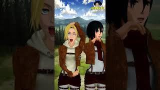 KETIKA ANNIE & MIKASA MELIHAT EREN LOOK UGLY #Shorts