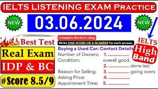 IELTS LISTENING PRACTICE TEST 2024 WITH ANSWERS | 03.06.2024