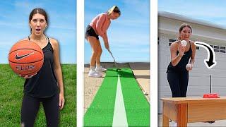 Sister Trick Shot Race!