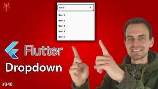 Flutter Tutorial - Create Simple Dropdown Menu Item List | DropdownButton