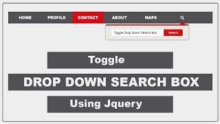 How to create the Search Box with Navigation Bar Using HTML and CSS - Simple Drop Down Search box