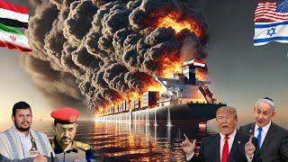 15 Minutes Ago! Yemeni Cargo Ship Carrying Thousands of Tons of Nuclear Bombs Destroyed by Israeli I