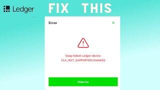 How to Fix “ERROR 0X6E00” error in ledger wallet