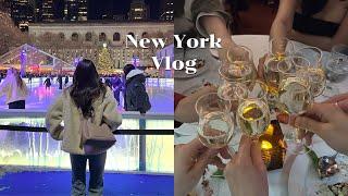 Living in NYCLast vlog of 2024, Q&A, Holiday markets, steakhouse, work vlog, Christmas, Ice skating