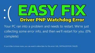 How To Fix Black or Blue Screen Driver PNP Watchdog Error in Windows