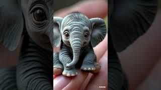 Hyper-Realistic Tiny Baby Elephant Sitting on a Human Thumb | Adorable CGI Art