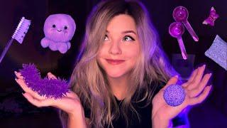 АСМР ФИОЛЕТОВЫЕ ТРИГГЕРЫ ДЛЯ МУРАШЕК  ASMR Purple triggers for tingles