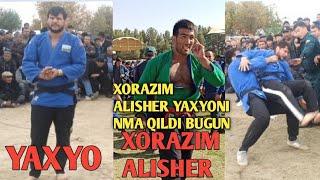 YAXYO IMOMOV ALISHER YUSUPOV QASHQADARYODA IKKINCHI TOVOQA KURASHDI