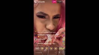 CARDI B LIVE ON INSTAGRAM EATING LOBSTER TALKING NEW MUSIC OFFSET ALBUM ETC...