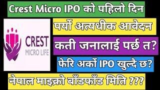 Crest Micro life insurance IPO | Nepal micro insurance IPO results | upcoming IPO in Nepal