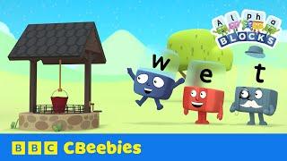 Alphablocks Are Set To Get Wet 🪣 | Learn How to Read | CBeebies