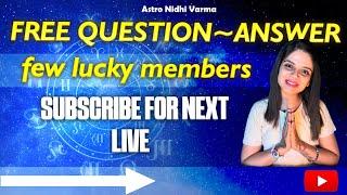 ॐ Aströ Nidhi Varma 07 ॐ is live #freeanswers #hinditarot #tarotreading