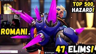 47 ELIMS! HAZARD IS OP! ROMANI INSANE HAZARD GAMEPLAY! OVERWATCH 2 SEASON 14 TOP 500