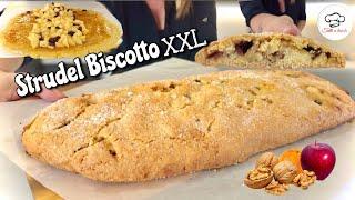 XXL APPLE, WALNUTS AND RAISINS STRUDEL BISCUIT crumbly shortcrust pastry