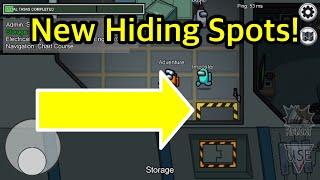 New SECRET Hiding Spots In Among us! The Skeld!