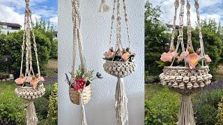 DIY Macrame Plant Hanger Berry Knot Pattern - Amazing Decoration for Home and Garden