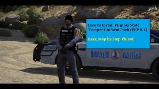 GTA V | LSPDFR | Tutorial | How to Install Virginia State Police Uniforms (EUP) | GTA 5