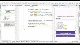 SQLite Database Tutorial Android Studio  Insert, Delete, Update and View Data in Android Studio with