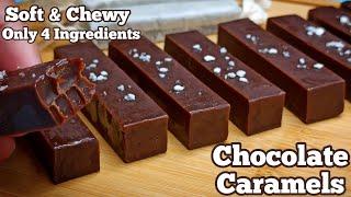 Easy Homemade Chocolate Caramels Recipe ~ Only 4 Ingredients | Chocolate Caramel Candy