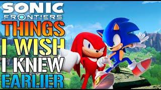 Things I Wish I Knew Earlier! Before Starting Sonic Frontiers! (Tips & Tricks)