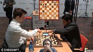 Magnus Carlsen vs Arjun Erigaisi | Carlsen thinks for half his time on 1 move | Commentary by Sagar