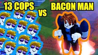 13 TRYHARD COPS vs BACON HAIR | Roblox Jailbreak