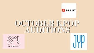 OCTOBER KPOP AUDITIONS / New BELIFT Girl Group + More