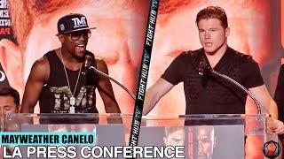 FLOYD MAYWEATHER VS CANELO ALVAREZ (FULL LOS ANGELES PRESS CONFERENCE & FACE OFF VIDEO)