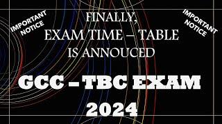 GCC TBC Typing Exam Time Table June 2024 Exam @BrandSkills