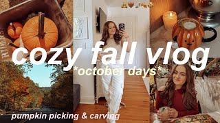 COZY FALL DAY IN MY LIFE VLOG  fall shopping, pumpkin picking, fall baking & pumpkin carving