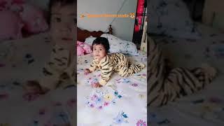 Happy Tiger Cub | Baby Sarah in tiger style | #shorts #youtubeshorts #sarahtheexplorer