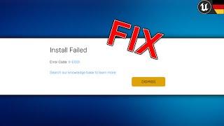 FIX  Fehler Install Failed Error Code: II-E1001 im Epic Games Launcher - Unreal Engine Tutorial #UE5
