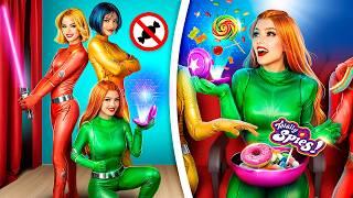 Totally Spies Sneak Candies into Movie! Spies Gadgets in Real Life!