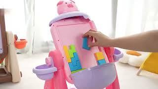 KB047545Educational 2 in 1 building blocks 3d writing stand toy children drawing board