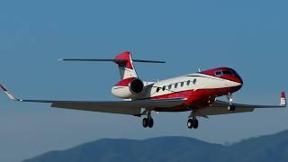 VAN NUYS AIRPORT PRIVATE JETS | Plane landing and takeoff video