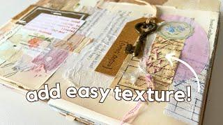 Create EASY textured pages with stitching (NO sewing machine!)  Junk Journal July