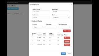 Student Exam Report Card in MVC Part 2