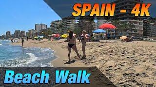 Beach Walk Fuengirola part-3 las Gaviotas beach Costa del Sol Malaga 4K UHD