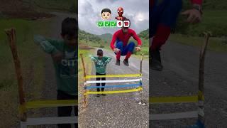 Spider Man With Emojis With Kids ️ #spiderman #challenge #emoji #shorts