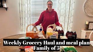 Weekly Grocery haul and meal plan | Family of 5 grocery budget!