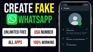 Free virtual number for whatsapp | How to Create Fake WhatsApp Account | Fake WhatsApp 2024