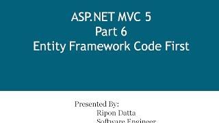 ASP.NET MVC 5 Step by Step: Part 6 Entity Framework Code First