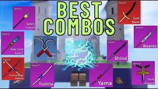 TOP 10 BEST & EASIEST ONE SHOT COMBOS FOR BEGINNERS SWORDMAIN - Blox Fruits Ranking