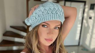 Вяжем шикарный осенний берет!  Мастер-класс!  Beautiful crochet beret