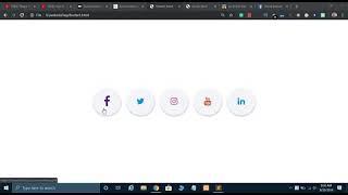 Create Footer With Social Media Icons & Links in HTML CSS in Urdu / Hindi