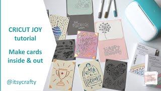 Cricut Joy tutorial | Make cards inside and out | Great for beginners