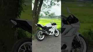 Yamaha R15 V4 white colour #youtubeshort #vairalshorts #dreambikes #r15v4 #modified