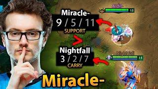 MIRACLE shows how HE can CARRY playing ANY ROLE in dota vs 23Savage