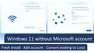 Avoid the need for a Microsoft account or convert back to a local account on Windows 11