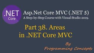 Part 38. Areas in .NET Core MVC. | asp-area | ASPNETCOREMVC. | Asp-area routing and folder structure